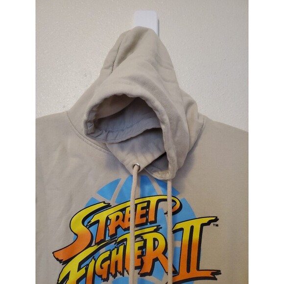 Capcom Street Fighter II Hoodie Unisex Small Beige Retro Gamer 90s Graphic - Picture 3 of 16